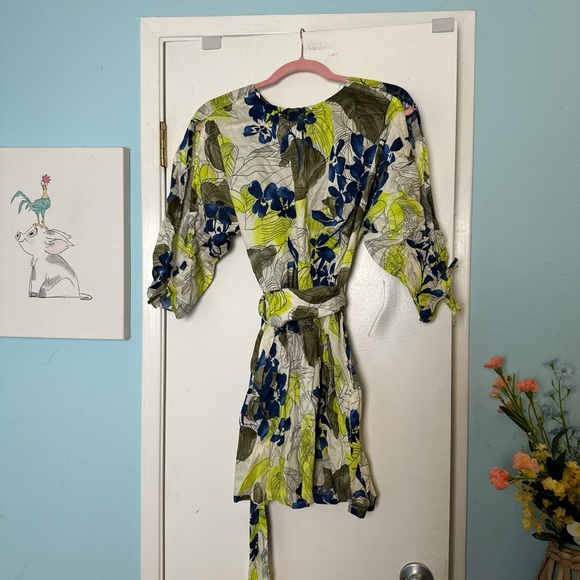 FLORAL BELTED DRESS - Picture 7 of 11